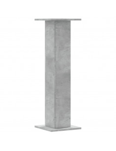 Supporti Altoparlanti 2 pz Grigio 30x30x95 cm Legno Multistrato