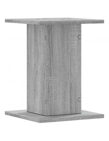 Supporti Altoparlanti 2 pz Grigio Sonoma 30x30x40cm Multistrato