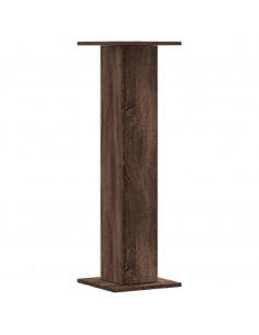 Supporti Altoparlanti 2 pz Marrone 30x30x95cm Legno Multistrato