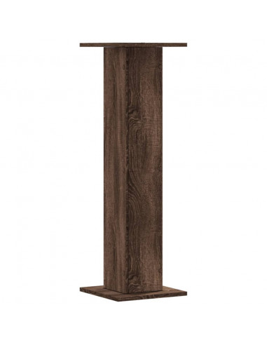 Supporti Altoparlanti 2 pz Marrone 30x30x95cm Legno Multistrato