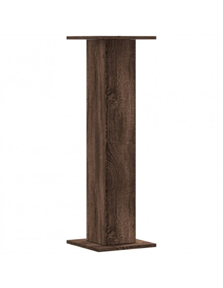 Supporti Altoparlanti 2 pz Marrone 30x30x95cm Legno Multistrato
