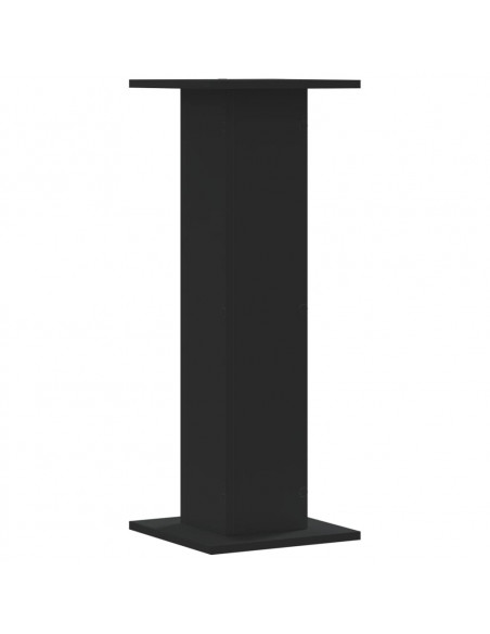 Supporti Altoparlanti 2 pz Neri 30x30x80cm in Legno Multistrato