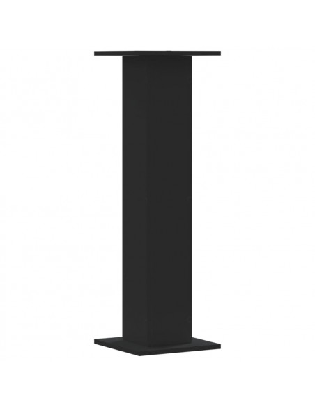 Supporti Altoparlanti 2 pz Neri 30x30x95cm in Legno Multistrato