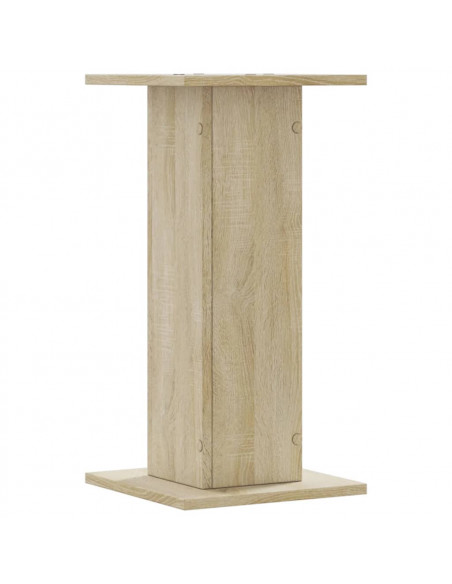 Supporti Altoparlanti 2 pz Rovere 30x30x40 cm in Multistrato