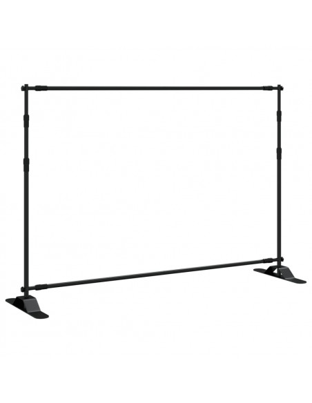 Supporti per Fondali 2 pz Neri 305x243 cm in Acciaio