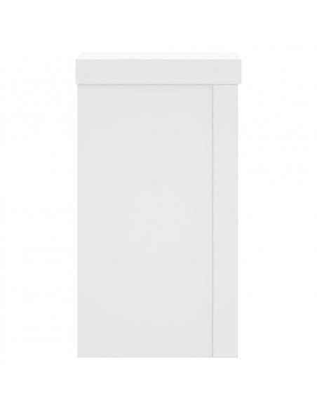Supporti per Piante 2 pz Bianchi 10x10x18 cm Legno Multistrato