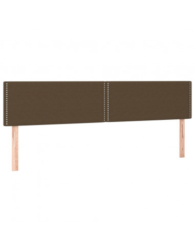 Testiera a LED Marrone Scuro 180x5x78/88 cm in Tessuto