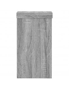 Supporti per Piante 2 pz Grigio 10x10x18 cm in Multistrato