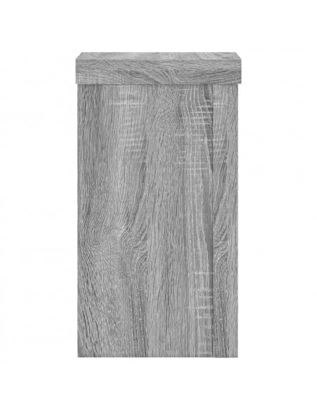 Supporti per Piante 2 pz Grigio 10x10x18 cm in Multistrato