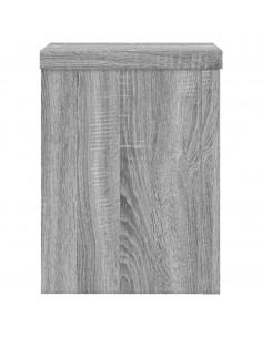 Supporti per Piante 2 pz Grigio 15x15x20 cm in Multistrato