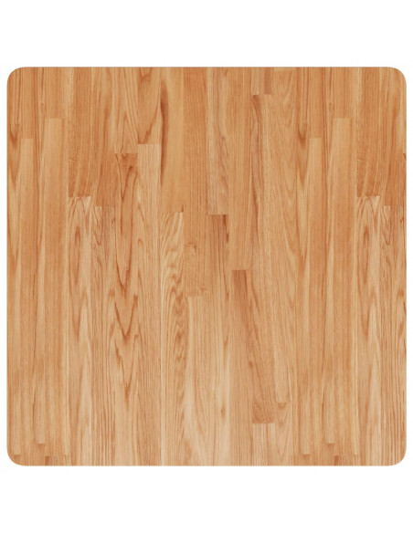 Piano Tavolo Quadrato Marrone Chiaro 70x70x1,5 Rovere Trattato