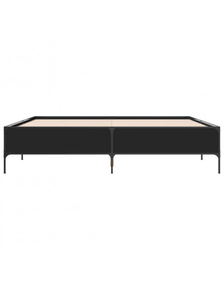 Giroletto Nero 200x200 cm in Legno Multistrato e Metallo