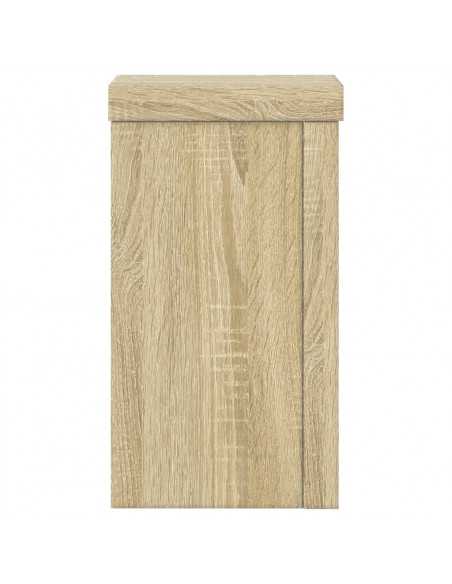 Supporti per Piante 2 pz Rovere 10x10x18 cm in Multistrato