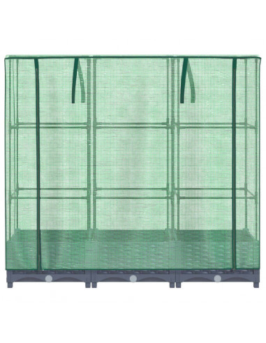 Letto Rialzato con Copertura Serra Effetto Rattan 120x40x123 cm