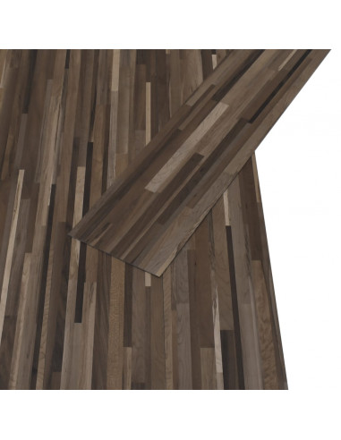 Listoni Pavimento PVC 5,02 m² 2mm Autoadesivi Marrone a Strisce