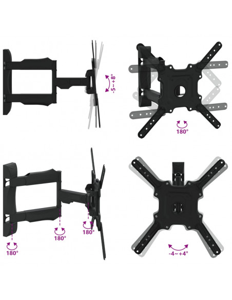 Supporto a Parete per Schermo 32"-55" Max VESA 400x400 mm 35kg