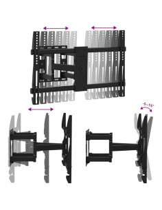 Supporto a Parete per Schermo 37"-80" Max VESA 600x400 mm 40kg
