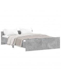 Giroletto con Testiera e Pediera Grigio Cemento 140x190 cm 2