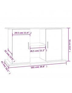 Supporto Acquario 101x41x58 cm in Legno Multistrato Rovere Fumo
