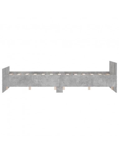 Giroletto con Testiera e Pediera Grigio Cemento 140x190 cm