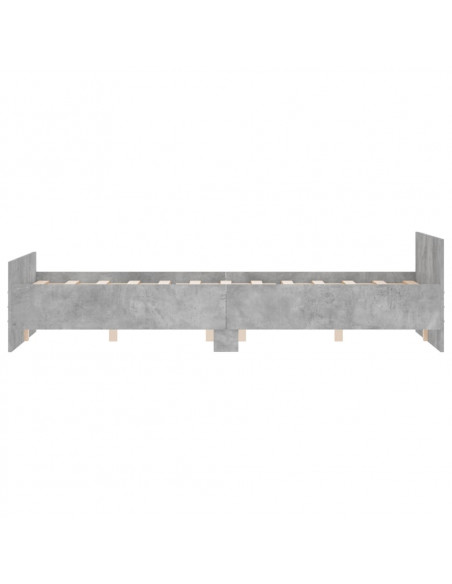 Giroletto con Testiera e Pediera Grigio Cemento 140x190 cm