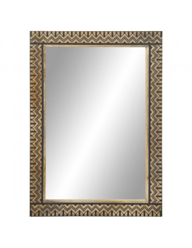 Specchio da Bagno 50x70 cm in Legno Massello di Mango e Vetro