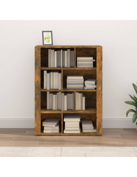 Credenza Rovere Fumo 80x30x106 cm in Legno Multistrato