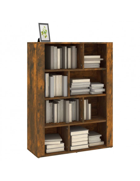 Credenza Rovere Fumo 80x30x106 cm in Legno Multistrato