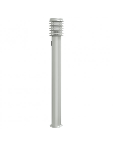 Lampada da Terra per Esterni Presa Argento 110 cm in Acciaio