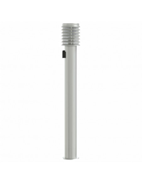 Lampada da Terra per Esterni Presa Argento 110 cm in Acciaio