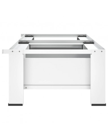 Supporto Doppio Lavatrice e Asciugatrice con Cassetti Bianco