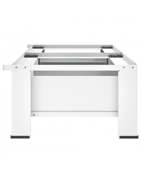 Supporto Doppio Lavatrice e Asciugatrice con Cassetti Bianco