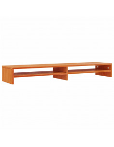 Supporto Monitor Marrone Cera 100x24x13 cm Legno Massello Pino