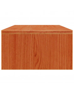 Supporto Monitor Marrone Cera 50x27x15 cm Legno Massello Pino