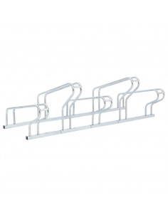 Supporto per 5 Bici da Pavimento Autoportante Acciaio Zincato