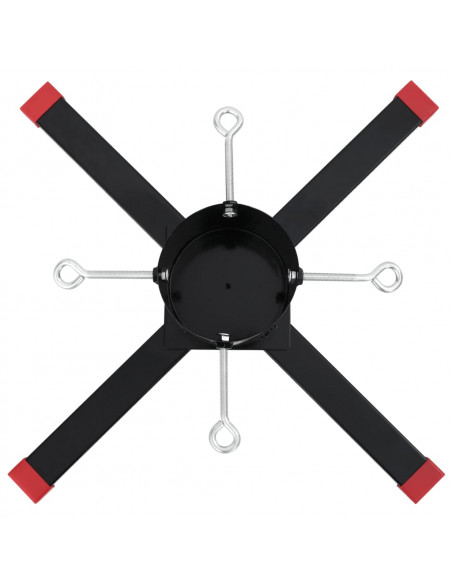 Supporto per Albero di Natale Nero 61x61x15,5 cm