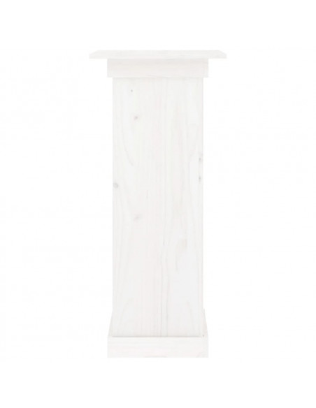 Supporto per Fiori Bianco 40x40x90 cm in Legno Massello di Pino