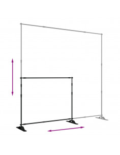 Supporto per Fondale 254x243 cm in Acciaio