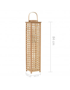 Supporto per Lanterna a Sospensione in Bambù Naturale