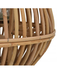 Supporto per Lanterna a Sospensione in Vimini Naturale