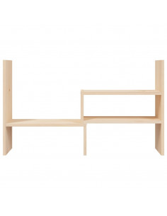 Supporto per Monitor (39-72)x17x43 cm in Legno Massello di Pino
