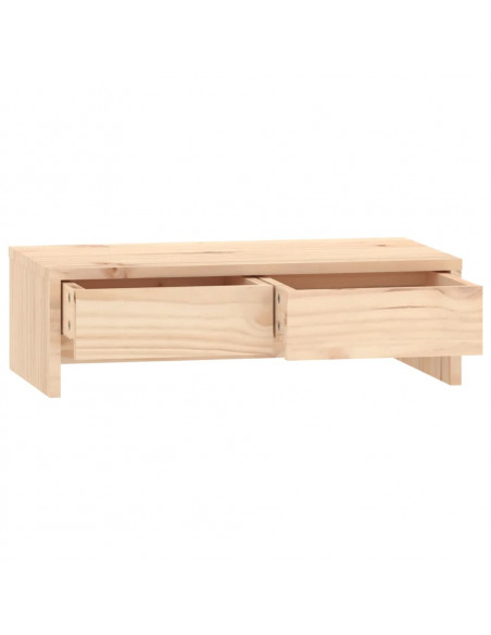 Supporto per Monitor 50x27x15 cm in Legno Massello di Pino