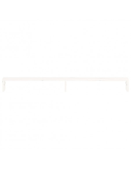 Supporto per Monitor Bianco 100x27x10 cm Legno Massello di Pino