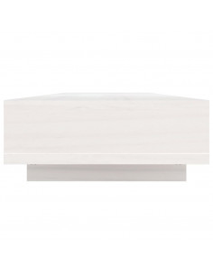 Supporto per Monitor Bianco 100x27x14 cm Legno Massello di Pino