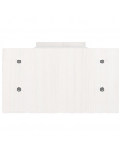 Supporto per Monitor Bianco 100x27x15 cm Legno Massello di Pino