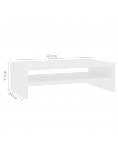 Supporto per Monitor Bianco 42x24x13 cm Legno Multistrato