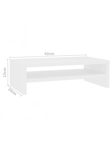 Supporto per Monitor Bianco 42x24x13 cm Legno Multistrato