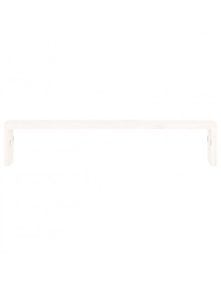 Supporto per Monitor Bianco 50x27x10 cm Legno Massello di Pino