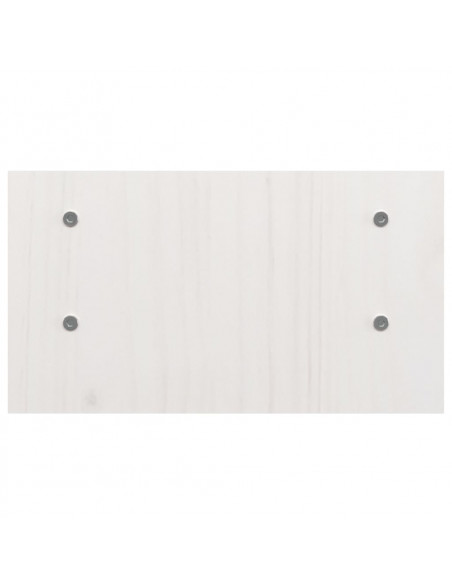 Supporto per Monitor Bianco 50x27x15 cm Legno Massello di Pino