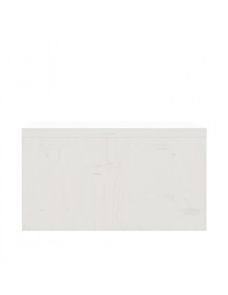 Supporto per Monitor Bianco 50x27x15 cm Legno Massello di Pino